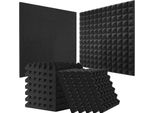 Pannelli Di Schiuma Acustica 24Pz. 30X30X5Cm - Pannelli Acustici Per L'isolamento Acustico - Isolamento Acustico Per Un Suono Migliore - Ideale Per Studi E Home Cinema