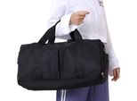 Spaziosa Borsa Da Viaggio E Da Allenamento, Nera, In Nylon Impermeabile, 42X23X21 Cm