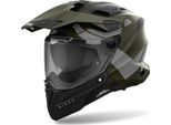 Casco Da Motocross Airoh Commander 2 Reveal, Oliva Opaca, 2XL (63)