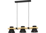 Maccles Lampada A Sospensione Lampada A Sospensione Lampada A Sospensione - L78 X L18 X H110 Cm - Nero, Marrone - 3X15W Escl. - IP20