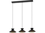 Grizedale Lampada A Sospensione Lampada A Sospensione Lampada A Sospensione - L96 X L26 X H110 Cm - Nero, Ottone - 3X40W Escl. - IP20
