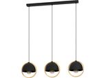 Eglo 43756 Callow E27 Tripla Lampada A Sospensione 930X230Mm Nero Marrone