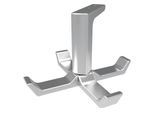 Gancio A Soffitto 0201 Quadruplo A.83Mm Alluminio Anodizzato Argento H.55Mm Hermeta
