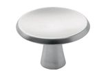 Pomello Per Mobili 3751 In Fusione Di Alluminio Anodizzato Argento Con Vite M4X25Mm Hermeta