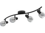 Eglo 98626 Pollica E14 Plafoniera A 4 Vie 640X220Mm Nero-Trasparente