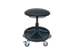 Sgabello Girevole Con Rivestimento In Pelle Finta Nero Altezza Seduta 490-620 Mm Lotz