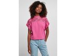Urban Classics Donna - Top Corto In Pizzo Oversize Rosa - S