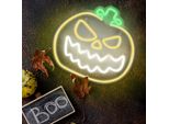 Forever Light FPNE14 Luce Notturna Neon Plexi Led Zucca Arrabbiata Insegna Luminosa Insegna Led Giallo-Bianco
