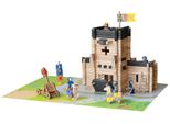 Jeujura 270 Pezzi Kit Castello In Legno Con Catapulta
