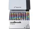 Karin Realbrush Pro Mega Box Plus Con 72 Colori, 3 Frullatori E Astuccio Esclusivo