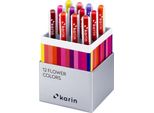 Karin Realbrush Pro Flower Color Set 12 Pennelli Exklusives Etui