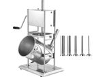 Succebuy Insaccatrice Manuale Per Salsicce 10 Litri Verticale, In Acciaio Inox, Con 2 Velocità (Veloce/Lenta) E 5 Tubi Di Insacco Per La Lavorazione Della Carne