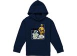 Star Wars - Felpa Con Cappuccio "Manga Droids"" Per Bambini TV24527 (128) (Marina)"