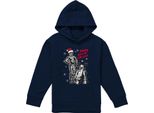 Star Wars - Felpa Con Cappuccio "Merry Christmas Droids"" Per Bambini TV24619 (116) (Navy)"