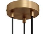 Creative Cables - Kit Rosone Cilindrico In Metallo A 3 Fori - Cilindrico, Bronzo Satinato