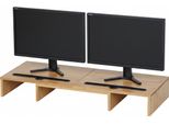 Supporto Per Monitor Relaxdays Per 2 Monitor In Bambù
