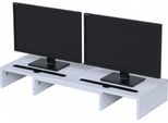 Relaxdays Supporto Per Monitor Per 2 Monitor Bianco