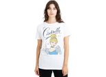 Cenerentola - Maglietta "Headshot With Fancy Script"" Da Donna TV25191 (L) (Bianco)"