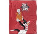 Space Jam: A New Legacy - Coperta Mono, Setosa, Supermorbida TV25328 (Taglia Unica) (Rosso/Bianco/Nero)