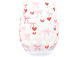 Something Different - Bicchiere Senza Tappo, Cuori SD10590 (Taglia Unica) (Trasparente/Rosso)