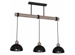 Milagro Erik Lampadario A Sospensione MLP7640 Nero Strofinato / Legno Patinato