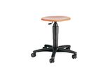 Sgabello Girevole Con Rotelle In Faggio Naturale Altezza Seduta 420-550 Mm Topstar