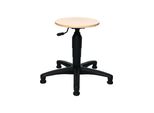 Sgabello Girevole Con Vetro Da Terra In Faggio Naturale Altezza Seduta 390-520 Mm Topstar