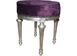 Casa Padrino Sgabello Barocco / Sgabello Rotondo Viola / Argento