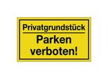 Cartello Di Proprietà Privata/Divieto Di Sosta! L250Xw150Mm Giallo Nero Ku.