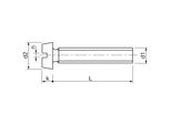 Reyher 84 Viti A Testa Cilindrica M 4 X 80 M. Con Intaglio, Grado 4.8 Zincato (100 Pz.)