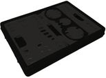 Cassetta Pieghevole L485Xl345Xh230Mm 35L Con 2 Maniglie E Portabottiglie Nero-Grigio