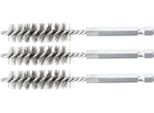 Bgs Spazzola In Acciaio 13 Mm Esagono Esterno 6,3 Mm (1/4") 3 Pezzi - 3078-13-S"