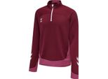 Hummel Lead Mezza Zip, Rosso Biking, L, Bambini