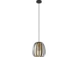 Encinitos Lampada A Sospensione Lampada A Sospensione Lampada A Sospensione - H110 X Ø25,5 Cm - Nero, Oro - 1X40W Escl. - IP20