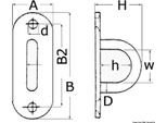 Osculati Piastra Ad Occhiello S.S In Acciaio Inox | Osculati 39.004.00