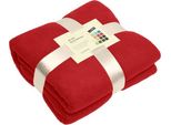 Coperta In Pile Rossa, Taglia Unica