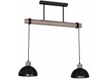 Milagro Erik Lampadario A Sospensione MLP7639 Nero Strofinato / Legno Patinato