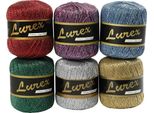 Creativ Company Glitzer Garn Set - Poliestere Bastelgarn Multicolore 6X160M