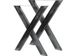Set Di 2 Gambe Per Tavolo Wiltec In Acciaio Laccato Con Vernice Trasparente Con Profilo A X 72X60Cm Corse Del Tavolo Telaio Del Tavolo Telaio Della Base Del Tavolo A X