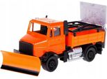 Bburago 1:43 Veicolo Di Servizio Sicurezza Stradale Con Spazzaneve E Pannello Di Segnalazione