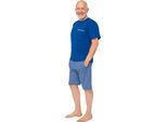 Martel | Eryk | Pigiama Da Uomo | Manica Corta | Pigiama Estivo | M-4XL | 100 % Cotone | Blu