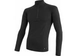 Maglietta Sensor Merino Df Zip Uomo Lunga Nera Taglia L 15100023-02