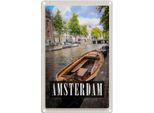 Vianmo Insegna Di Latta 18X12 Cm Amsterdam Reiseziel Boot Holland