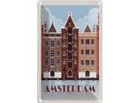Vianmo Insegna Di Latta 18X12 Cm Amsterdam Reiseziel Geschenk