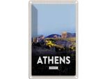 Vianmo Insegna Di Latta 18X12 Cm Retro Athens Greece Geschenk
