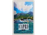 Vianmo Insegna Di Latta 18X12 Cm Capri Italy Insel Meer