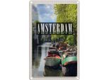 Vianmo Insegna Di Latta 18X12 Cm Amsterdam Reiseziel Bootsfahrt