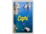 Vianmo Insegna Di Latta 30X20 Cm Retro Capri Italy Meer Bergen