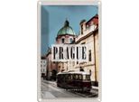 Vianmo Insegna Di Latta 30X20 Cm Prague Prag StraßEnbahn Tschechien