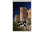 Vianmo Insegna Di Latta 18X12 Cm Avila Spain Mittelalter Turm Geschenk